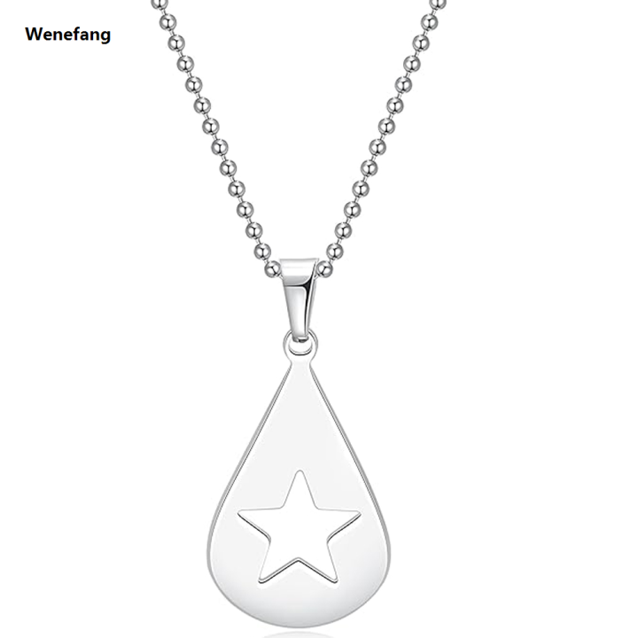 Wenefang%20Fashion%20Guitar%20Gray%20Necklace%20Solid%20Stainless%20Steel%20Found%20Heaven%20Star%20Pendant%20Ball%20Chain%20Necklace%20Never%20Ending%20Song%20Design%20Guitar%20Pick%20-%20Image%202