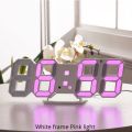 Creative 3D Digital Alarm Clocks With Luminous Display For Bedroom, Office   Simple Multifunctional Home Deco LED Wall Clock   Digital Desktop Clock With Date, Temperature Display. 