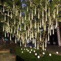 Romantic Patio Led Lamps Waterproof Falling Raindrop Fairy String Light Meteor Shower Rain Lights Wedding Dating Decro Accessories. 