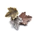 Women Vintage Maple Leaf Brooch Gold Silver Plated Brooches Pins Dance Party. 