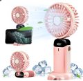 Mini Handheld Fan Portable Foldable USB Fans with Smart Led Digital Display Quiet Small Desk Fan with Speed Settings Personal Rechargeable Hanging Fan For Office Outdoor Sport Home Traveling. 
