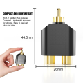 OUMERY 6PCS Splitter, Splitter 1 Male 2 Female for Audio Video Av TV Cable Conversion, Simple to Use, Plug and Play. 