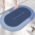 (Large Size) Non-Slip Water Absorbent Rubber Diatomite Mud Bathroom Floor Mat Anti Slip Diatomite Bath Mat (50 x 80) CM. 