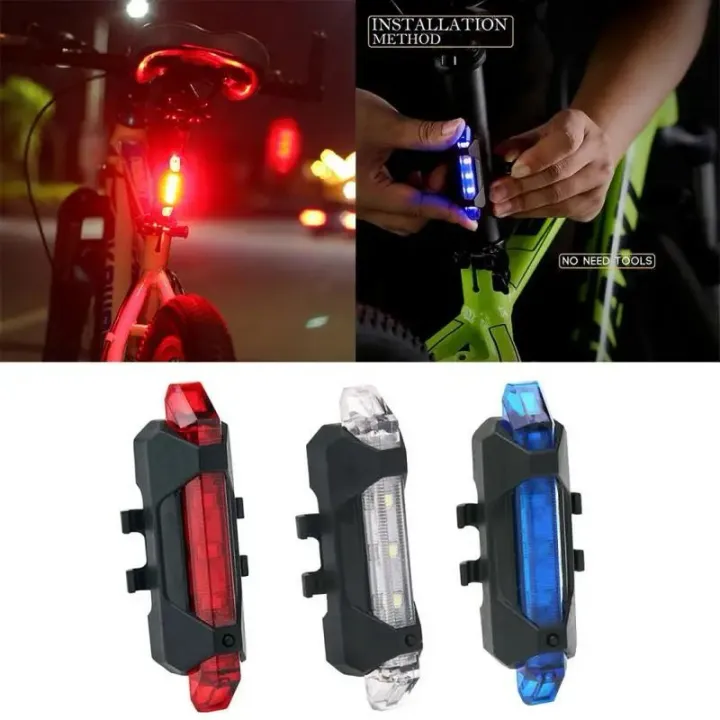 Bicycle Rechargeable Back Light LED Cycle Rear Tail Lamp Trending Cycling Accessories Bicycle Light Cycle Light Bicycles Lights  Bicycle Lamp Road Bike Light Bicycle Accessories Cycle Parts Bicycle Parts