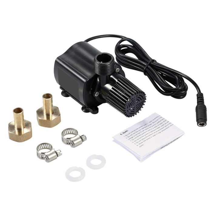 Dpofirs 19W Submersible Water Pump – 800L/H Flow, 5M Head, Brushless Motor, Low Noise, G1/2” Thread, For Fountains, Aquariums & Solar Hot Water (US Plug)