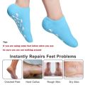 Socks Heel Gel Sock - Callus Rough Foot Care Treatment Soft Silicone Gel Lined Infused Lotion Spa Socks|1 Pairs Cotton Gel Sleeves for Repairing Softening Dry Cracked Feet Skins. 