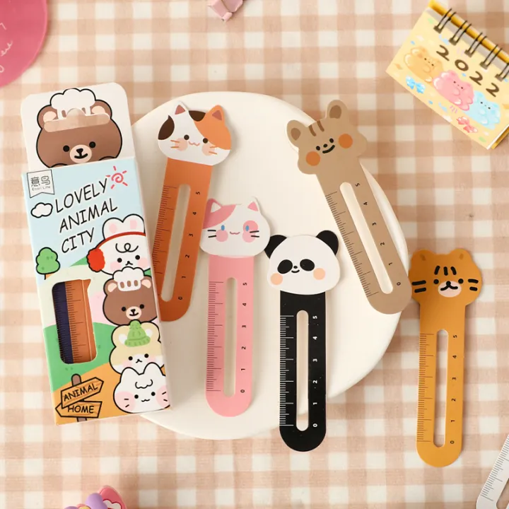 30 PCS Kawaii Cute Animal City Paper Bookmark for Book Holder Multifunction Bookmark Children School Supplies Gift