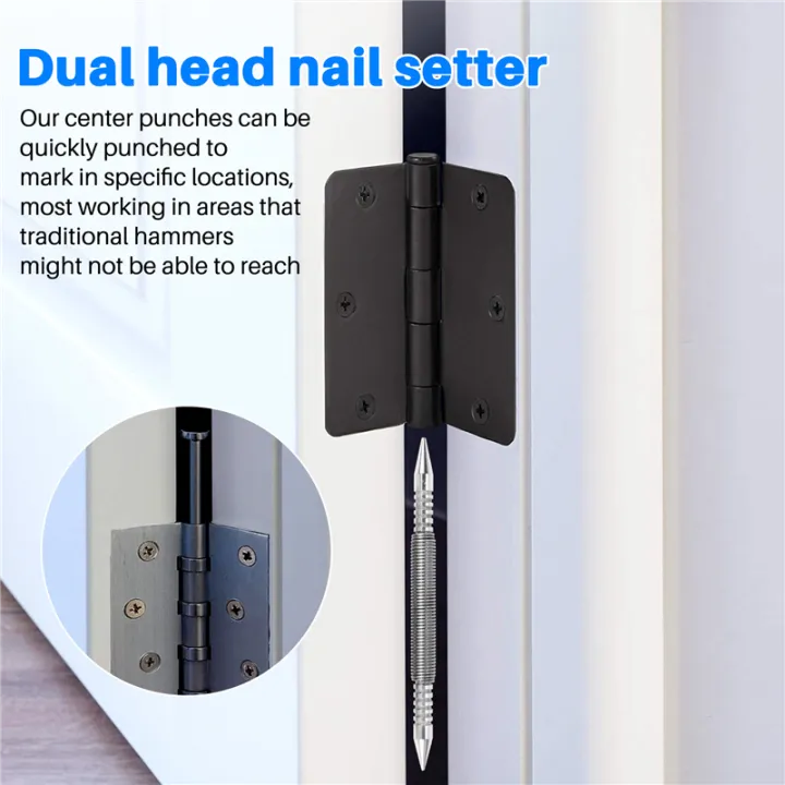 JDXHLAU%203%20Pcs%20Nail%20Set%20and%20Hinge%20Pin%20Tool%20Center%20Punch%20Spring%20Loaded%20Nail%20Set%20for%20Door%201/32%20Inch%201/16%20Inch%20Dual%20,%201/8%20Inch%20-%20Image%204