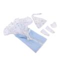 Fashion Hat Blanket Underpants Stocking -11'' Newborn Baby Dolls Blue. 
