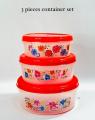 Plastic Multipurpose Storage Containers 3pcs Set For Kitchen. 