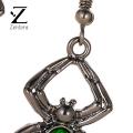 Zentora Necklace Earrings Ring Spider-Shaped Faux Gem Halloween Female Jewelry. 