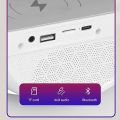 Bluetooth Speaker with Wireless Charger Bluetooth Speaker with FM Radio RGB Light Table Lamp Wireless Charger LED Smart Wake Up Light 15W Wireless Charging Loud Speaker for Home Decoration, Bedroom & Gaming Room. 