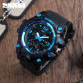 SKMEI Men Watch Sports Chronograph Dual Display Alarm 50M Men Waterproof EL Light Watch 1155B. 