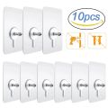 10pcs Strong Self Adhesive Punch Free Wall Hooks Nail Mounting Rack Screw Rod Seamless Screw Stickers Hang Kit. 