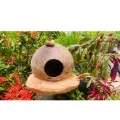 Coconut Husk LOVE BIRD Nest REST PART Weaver Bird (වී කුරුල්ලා) Nest Paddy Bird Nest  Squirrel (ලේනා) cage Coconut Shell Natural Bird House Outdoor coco cage Pol Leli Kurulu Kuduwa Lena Kuduwa And can be use for Restaurants,Hotel decor. 