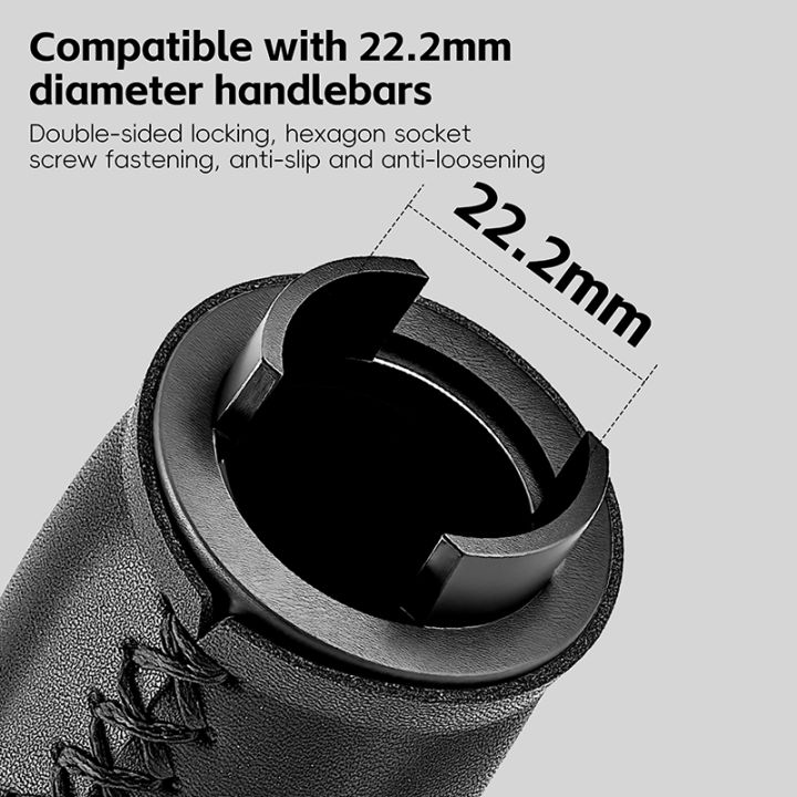 WEST%20BIKING%20Ultra%20Fine%20Fiber%20Leather%20Mountain%20Bike%20Handlebar%20Short/long%20Bike%20Grip%20Handlebar%20End%20Anti%20Slip%20Aluminum%20Lock%20-%20Image%204