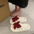 Portable All-Match Home Summer Women's Non-Slip Slipper Outdoor Bowknot Women's Soft Bottom Sandals Outdoor Slippers. 