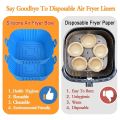 Air Fryer Silicone Pot, 8.5Inch Reusable Air Fryer Liners Square Air Fryer Accessories, Silicone (2 x Blue). 