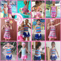 Children's Swimsuit Girls' One-Piece Skirt Conservative Medium and Big Children Cute Baby Student Kid Princess Swimsuit. 