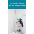 Adjustable Multi Corner Shelf Caddy Holder, Stainless Telescopic Shower Corner Bathroom Shelf Rack With Heavy Duty, Space Saving Organizer For 4 Tier Stand Bathroom Corner Rack. 