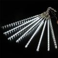 White Rain Drop Lights, Loveboat 8 Tubes 30 Centimeter 144LEDs Meteor Shower Falling LED Tree Cascading String Lights for Outdoor Wedding Party Holiday Garden Decoration. 