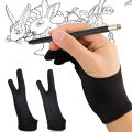 1pcs Home Artists Gloves Palm Rejection Two Fingers Gloves Drawing Pen Display Paper Art Painting Sketching Graphics. 