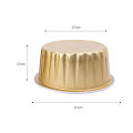 10Pcs/Set Reusable Round Aluminum Foil Tin Cup Pudding Cake Mold Air Fryer Tinfoil Box Small Baking Tray Baking Pastry Tools. 