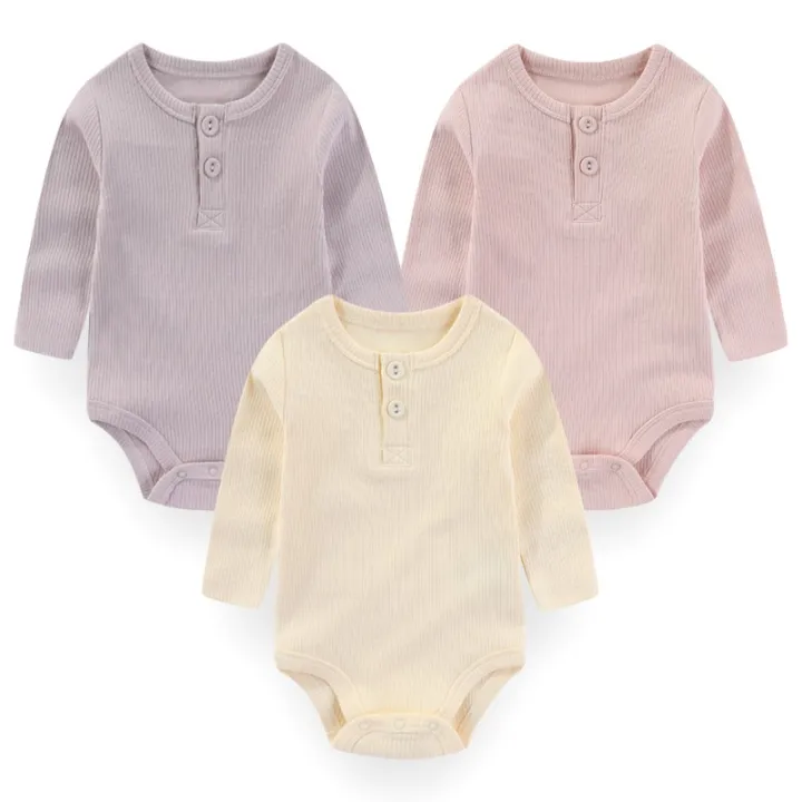 3%20Pieces%20Unisex%20Solid%20Color%20Baby%20Girl%20Clothes%20Sets%20Newborn%20Cotton%20Long%20Sleeve%20Baby%20Boy%20Clothes%200-24M%20Baby%20Rompers%20Active%20-%20Image%204