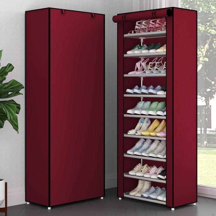 Quality%20Steel%20Tube%209%20Layer%20Shoe%20Rack%20With%20Cover%20-%20Image%203