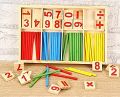 Intelligence stick Toy/ Counting Sticks Montessori Toys / Wooden Toys /Math Educational Toy, Wooden Intelligence Sticks Number Cards and Counting Rods with Box  (Counting Sticks). 