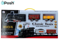 Classic Train Super Speed Stimulation Battery Full Set With Smoke Light Music High Speed Express Traditional 1804 Classic Train Toy Train Toy With Railway Track. 