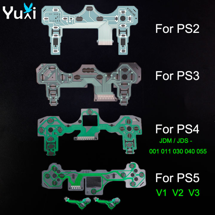 Yuxi For Ps2 Ps3 Ps4 Pro Controller Conductive Film Keypad Flex Cable Buttons Ribbon Circuit Board For Ps5 V1 V2 V3