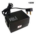 220V to 110V AC/AC Step Down Transformer Converter - 100 Watt  - Black. 