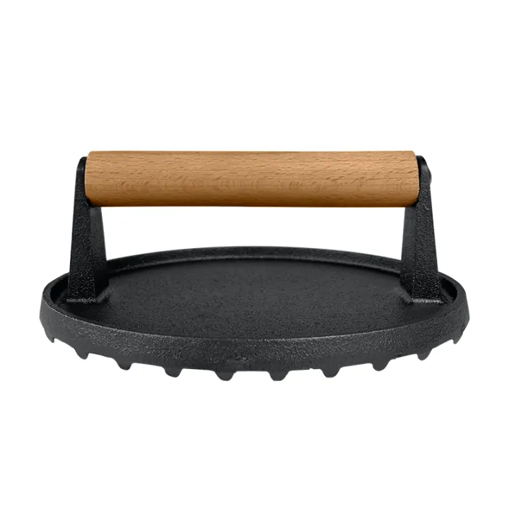 Cast Iron Round Burger Press 18cm