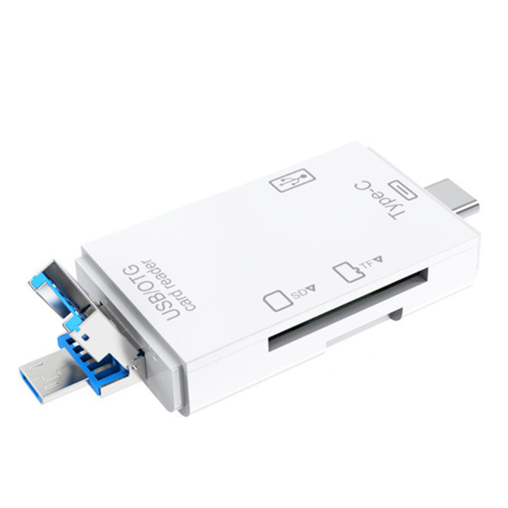 Usb Card Reader White 6 in 1 USB 3.0 OTG Card Reader-White | Daraz.lk