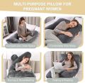 Rayyu Pregnancy Pillow, U Shaped Maternity Pillow with Removable Velvet Cover, Full Body Maternity Pillow Perfect to Cuddle (Re Washable). 