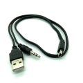 【VogueVenture】2 in 1 For Bluetooth Player Portable Speaker USB Cable Jack 3.5mm AUX Cable USB Male Mini USB 5 Pin Charge Data lines. 