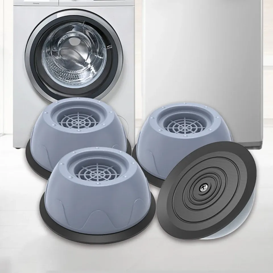 SHOCK PAD 4 Pcs Noise Cancelling Washing Machine Support Pads, Washer and  Dryer Anti-Vibration Pads, Slip Anti Vibration and Noise Reducing Rubber  Washing Machine Feet Pads