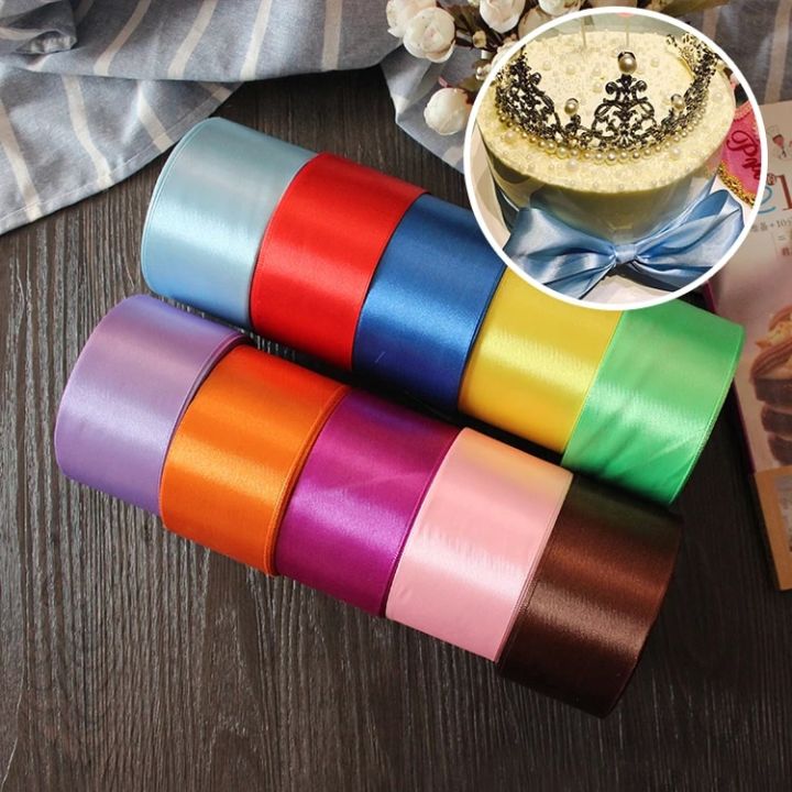 6/10/15/20/25/40/50mm%20Satin%20Ribbons%20Gold%20Silver%20White%20Black%20Blue%20Red%20Green%20Purple%20Silk%20Ribbons%20Wedding%20Birthday%20Party%20Decoration%20-%20Image%205