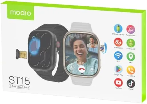2026%20New%20Sim%20Insert%20Modio%20Smart%20watch%20Modio%20ST15%202.2%20inch%20AMOLED%20Display%20Smart%20watch%20with%203x%20pair%20strap%20Face%20Unlock%20/%20Rotatable%20Camera%20/%20Sim%20Insert%20%20/%205G%20/%20Android%20OS%20/%20Wifi%20/%20GPS%20/%20Google%20Play%20/%20HD%20Calling%20/%20Youtube%20/%206GB+64GB%20Modio%20android%20smartwatch%20-%20Image%205