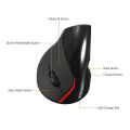 HXSJ Wireless Vertical Mouse Ergonomic Vertical Computer Mouse 2.4G High Precision Optical Mice 2400 DPI and 5 Buttons for PC Laptop Desktop USB Charging (Right Handed Ergonomic Mouse）. 