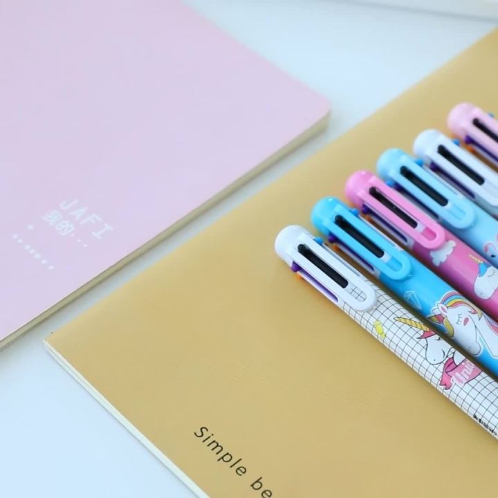 1%20Piece%20Lytwtw's%20Stationery%20School%20Supplies%206%20Color%20Unicorn%20Pens%20Multicolor%20Ballpoint%20Pen%20Multifunction%20Office%20Creative%20Kids%20Pen%20-%20Image%205