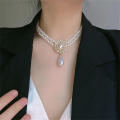 Banquet Pearls pendant necklace Intricate Classic Exquisite Choker chain Vintage palace necklace for Special occasions Formal events Bridal wear Evening wear Gift for a loved one Wedding Women. 