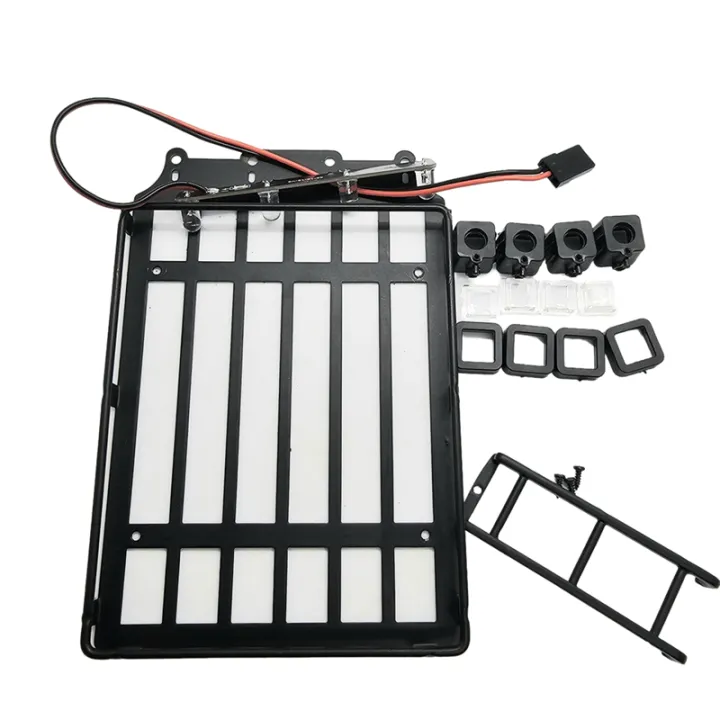 (GGBR)-Universal%20Roof%20Racks%20Luggage%20Carrier%20Car%20Frame%20with%20LED%20Light%20for%201/18%20C8801%20RC%20Crawler%20Car%20Parts%20Round%20Lamp%20-%20Image%208