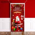 Reusable Christmas Curtain Festive Christmas Curtain Reusable Easy to Hang Door Cover for Home Decoration Photography Christmas Door. 