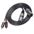 1.5M Dual Rca Male to Xlr Male Cable 2 Xlr to 2 Rca Plug Adapter Hifi Cable & Dual Female Xlr to Rca Cable. 