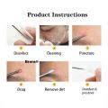 Stainless Steel Acne Needles Double Side Spot Squeezer Tool, Blackhead Whitehead Removal Comedones Remover Pimple Popper Tool Kit - Black. 