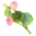 Lotus Simulation Artificial Flower Water Lily Micro Landscape Home Plants Decor. 