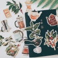 Vintage Coffee Theme Sticker DIY Scrapbooking Journal Base Mobile Diary Plan Gift Sealing Decoration. 