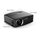 U.S. Regulations-Mini Home Theater Cinema Portable Projector Multimedia Support 1800 Lumens 1080P/ HDMI /USB /SD Card/ VGA /AV Movie Video TV Business Laptop Game. 